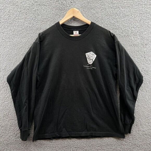 Fruit Of The Loom Vintage Symbols Of The Revolution Black Longsleeve T-Shirt